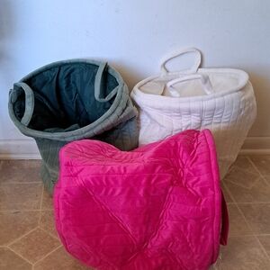Set Of 3 Velvet Bins/ BUNDLE ONLY